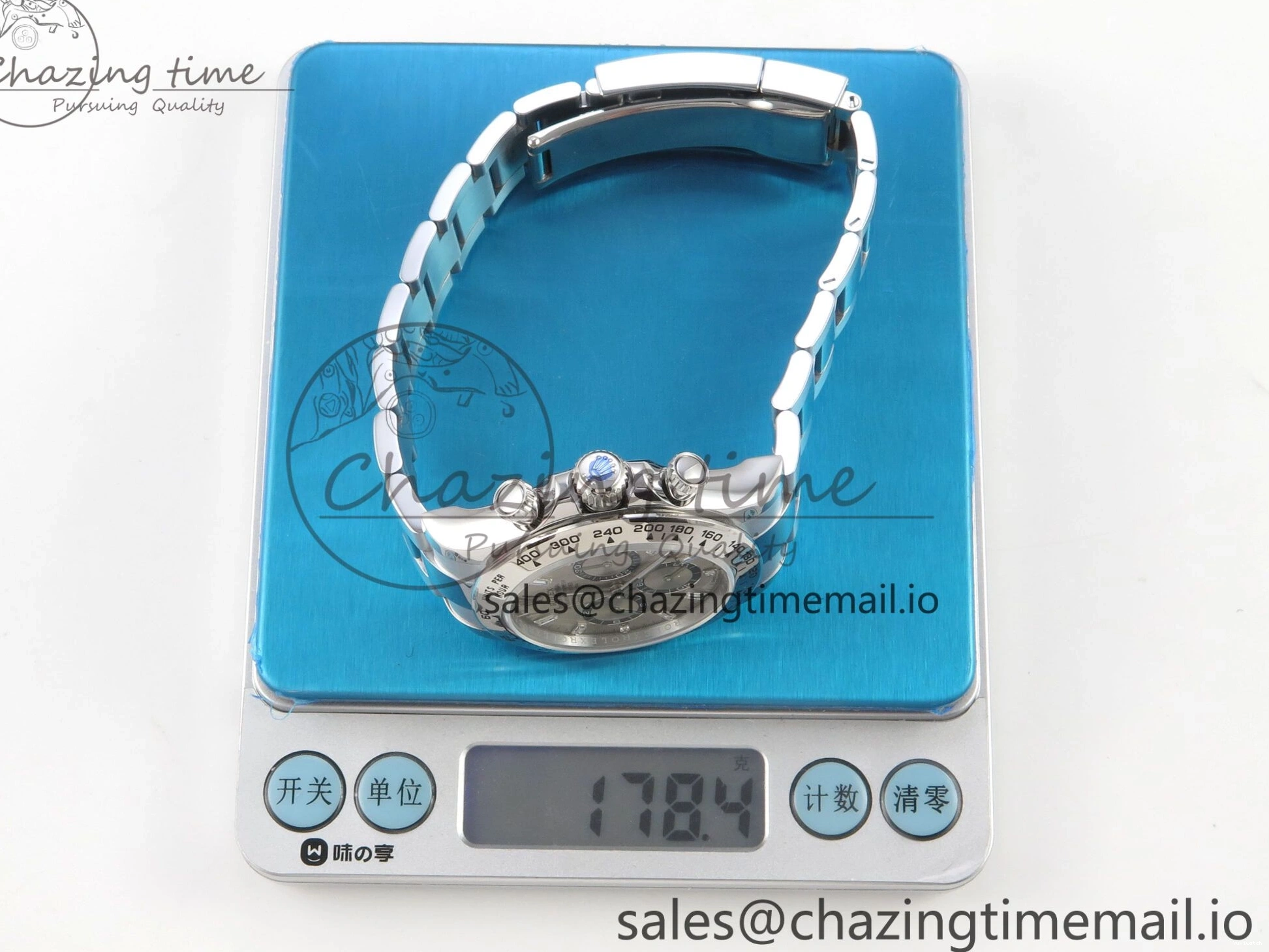 Best Marker (Gain Edition on SH4131 QF SS V6 Daytona Dia Bracelet Gray 126509 Crystal Weight) 1:1 0114